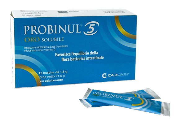 Probinul 5 Integratore per il Benessere Intestinale 12 Stick Orosolubili